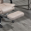 Fauteuil de bureau Terian pivotant inclinable avec repose pieds beige