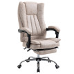 Fauteuil de bureau Terian pivotant inclinable avec repose pieds beige