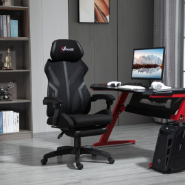 Chaise de bureau gaming Galoara ergonomique inclinable noire