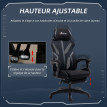 Chaise de bureau gaming Galoara ergonomique inclinable noire