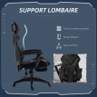 Chaise de bureau gaming Galoara ergonomique inclinable noire