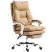 Chaise de bureau Torria ergonomique pivotante repose-pieds marron clair