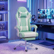 Chaise gaming Merian massage lombaire inclinable repose pieds bleu
