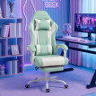 Chaise gaming Merian massage lombaire inclinable repose pieds bleu