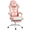 Chaise gamer Rivorot ergonomique inclinable massage lombaire rose