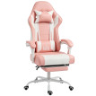 Chaise gamer Rivorot ergonomique inclinable massage lombaire rose