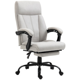 Fauteuil de Bureau Corelena Massage Chauffage Inclinaison Gris Clair