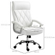 Chaise de bureau Velo ergonomique pivotante réglable blanc