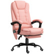 Chaise de bureau Jaroane massante inclinable repose-pieds rose