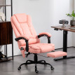 Chaise de bureau Jaroane massante inclinable repose-pieds rose