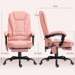 Chaise de bureau Jaroane massante inclinable repose-pieds rose