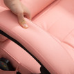 Chaise de bureau Jaroane massante inclinable repose-pieds rose