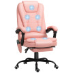 Chaise de bureau Jaroane massante inclinable repose-pieds rose