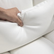 Chaise de bureau Ilreria ergonomique inclinable avec repose pieds blanche