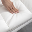 Chaise de bureau Ilreria ergonomique inclinable avec repose pieds blanche