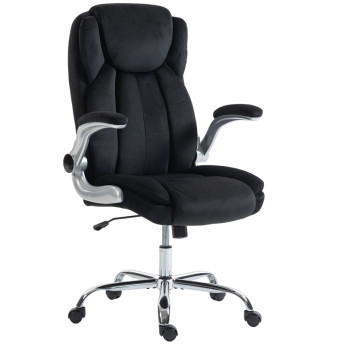 Chaise de bureau Elaian ergonomique accoudoirs rabattables noir