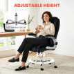 Chaise de bureau Elaian ergonomique accoudoirs rabattables noir