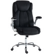 Chaise de bureau Elaian ergonomique accoudoirs rabattables noir