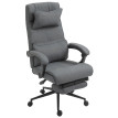 Chaise de bureau Heline ergonomique réglable avec repose-pieds grise