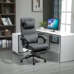 Chaise de bureau Heline ergonomique réglable avec repose-pieds grise