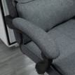 Chaise de bureau Heline ergonomique réglable avec repose-pieds grise