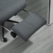 Chaise de bureau Heline ergonomique réglable avec repose-pieds grise