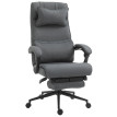 Chaise de bureau Heline ergonomique réglable avec repose-pieds grise
