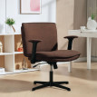 Chaise de Bureau Melet Large Pivotante Accoudoirs Rabattables Marron