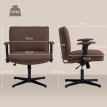 Chaise de Bureau Melet Large Pivotante Accoudoirs Rabattables Marron