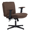 Chaise de Bureau Melet Large Pivotante Accoudoirs Rabattables Marron