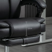 Ralet Chaise de bureau massante inclinable avec repose-pieds noir