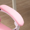 Chaise de bureau Avine ergonomique avec repose-pieds dossier réglable rose et blanc