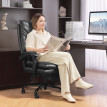 Chaise de Bureau Nalin Cuir PU Inclinable Réglable Noir