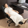 Chaise de Bureau Nalin Cuir PU Inclinable Réglable Noir