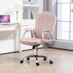 Chaise de bureau Roses pivotante réglable avec accoudoirs rose
