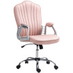 Chaise de bureau Roses pivotante réglable avec accoudoirs rose