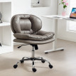 Chaise de Bureau Florora Siège Large Pivotante Hauteur Ajustable Gris