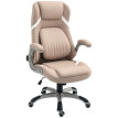 Chaise de Bureau Yliel Inclinable Réglable Tissu Marron Clair