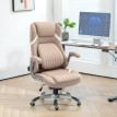 Chaise de Bureau Yliel Inclinable Réglable Tissu Marron Clair