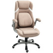 Chaise de Bureau Yliel Inclinable Réglable Tissu Marron Clair