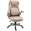 Chaise de Bureau Yliel Inclinable Réglable Tissu Marron Clair