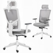 Cameo Chaise de bureau ergonomique respirante soutien lombaire gris