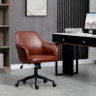 Meluos chaise de bureau réglable pivotante marron
