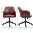 Meluos chaise de bureau réglable pivotante marron