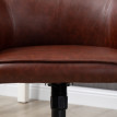 Meluos chaise de bureau réglable pivotante marron