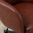 Meluos chaise de bureau réglable pivotante marron