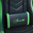 Chaise de gaming Verenne ergonomique inclinable réglable Noir et vert