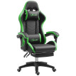 Chaise de gaming Verenne ergonomique inclinable réglable Noir et vert