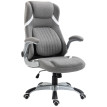 Chaise de bureau Norvik inclinable ergonomique tissu respirant gris
