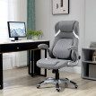 Chaise de bureau Norvik inclinable ergonomique tissu respirant gris